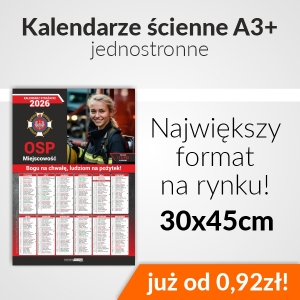 Kalendarz strazacki scienny jednostronny