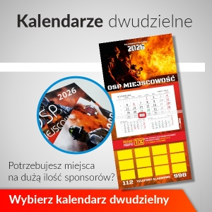 Kalendarz strazacki dwudzielny drukowany