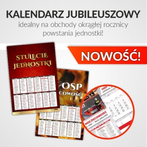 Kalendarze strazackie jubileuszowe drukowane