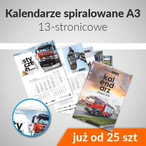 Kalendarze strazackie a3 spiralowane drukowane