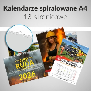 Kalendarze strazackie spiralowane drukowane
