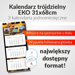 Kalendarz trójdzielny druk EKO