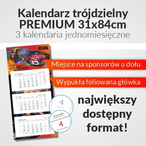 Kalendarz trójdzielny drukowany