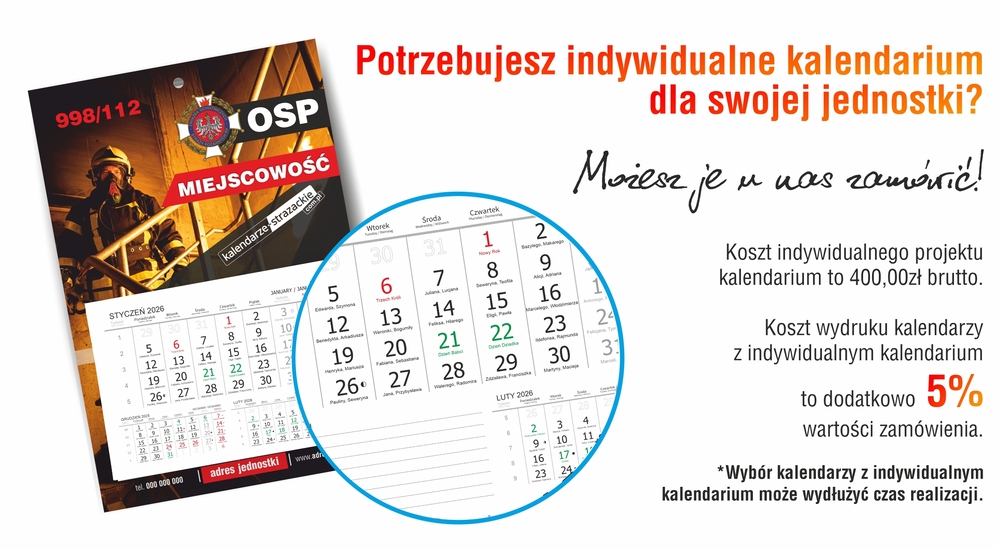 kalendarz z indywidualnym kalendarium